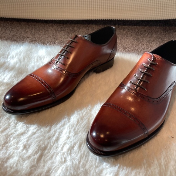 Brand New Paul Evans Brando Semi-Brogue Oxford - Havana Brown main image 5